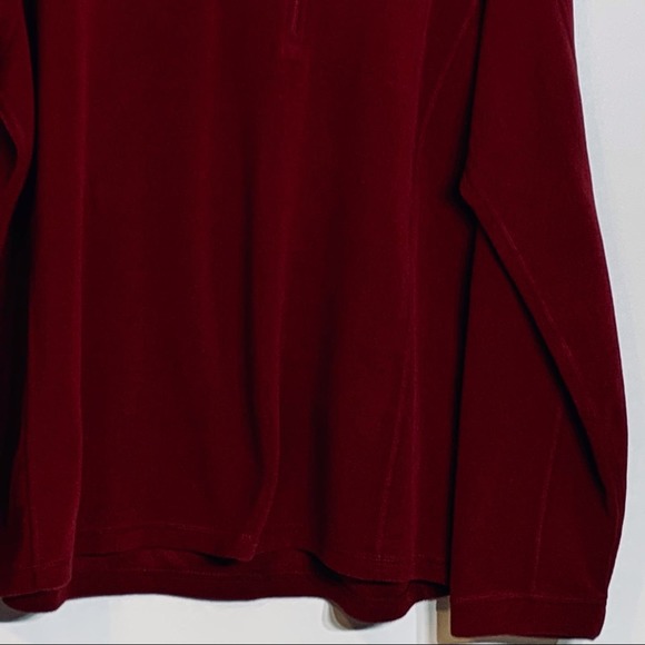 EUC L.L.Bean Burgundy Pullover Quarter-Zip Sweater - Picture 3 of 6